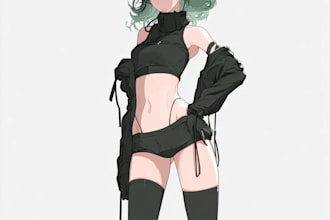 draw an anime character illustration for commercial use