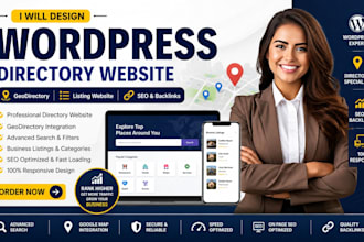 design wordpress directory website geodirectory listing website seo baclinks