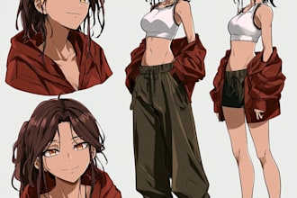 raw custom character sheet for character design