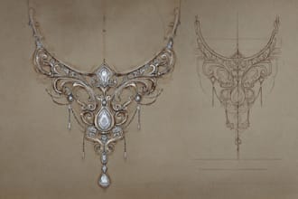 design custom jewelry with professional sketches