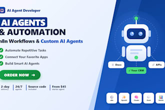 build custom ai agents, n8n ai agent and ai automation for your business