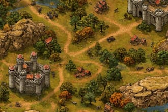 draw fantasy map for your book, rpg, 4k dnd with inkarnate map illustration
