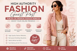 publish guest posts on high authority da DR fashion websites