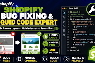 fix shopify liquid css bugs and layout issues as developer
