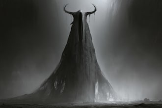 create an horror dark art illustration