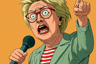create a political or satirical cartoon