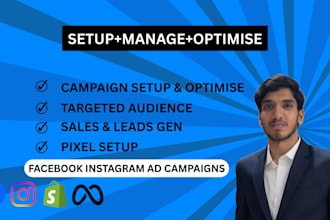 setup shopify fb meta ad campaigns for sales and leads
