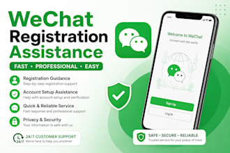 create a wechat account for you at a low price