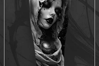 create a custom black and grey realism tattoo design