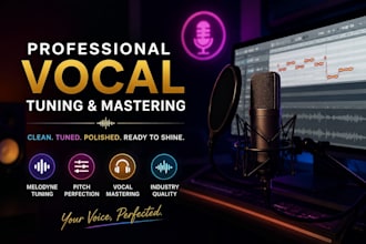 do vocal tuning melodyne and mastering for your recordings