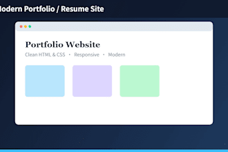 create a modern portfolio or resume website with HTML CSS