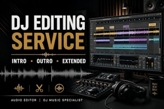 create a pro dj edit, intro, outro or extended version