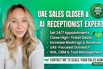 be uae sales closer cold caller and set appointment for ai receptionist sales