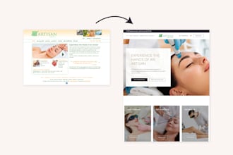 design a skin care and beauty clinic website that converts