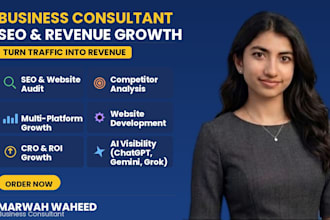 be your business consultant for SEO, ai visibility and revenue growth