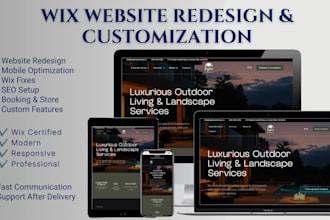 design, redesign, or customize your wix website