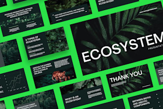design modern investor pitch deck and corporate powerpoint