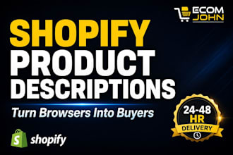 write high converting shopify product descriptions