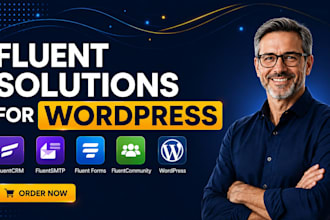 setup wordpress form, fluent crm, fluent smtp, fluent forms and fluent community