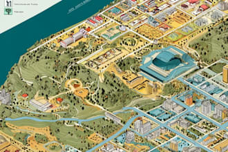 design printable custom vector maps of any area