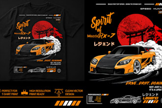 create custom jdm car t shirt design