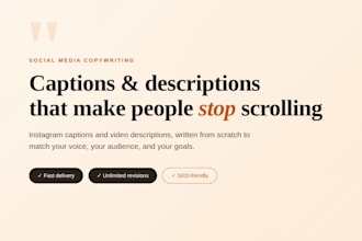 write engaging instagram captions and video descriptions
