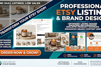 design etsy listing images,infographic,product mockup and enhanced brand content