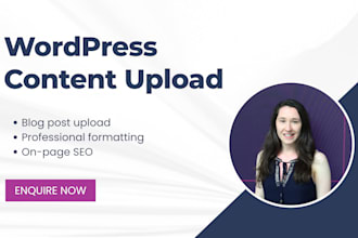 upload and format wordpress blog posts with onpage SEO