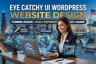 create or build eye catchy UI wordpress website design