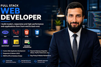built a custom full stack website with modern web development