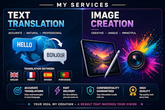 translation text and image creation
