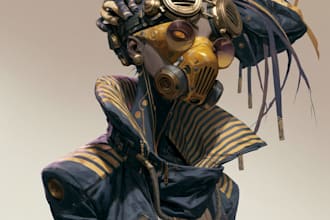 design sci fi mecha and robot concept art