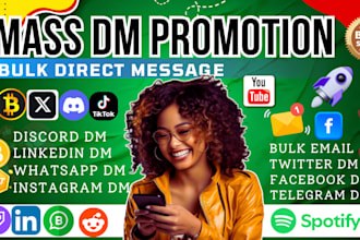 send whatsapp mass dm, discord mass dm, server promotion, instagram bulk direct