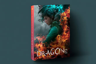 design fantasy book cover with cinematic style