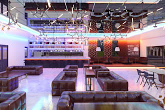 3d restaurant interior design cafe bakery nightclub lounge bar spa bbq foodtruck