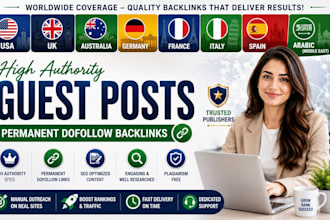 do guest post on UK, USA, french, arabic, and german websites