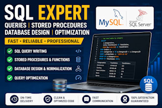 write sql queries, create stored procedures, and optimize databases