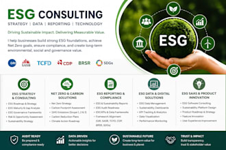 provide end to end esg and sustainbility needs ghg audit readiness