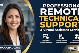 provide professional remote technical support, software troubleshooting,