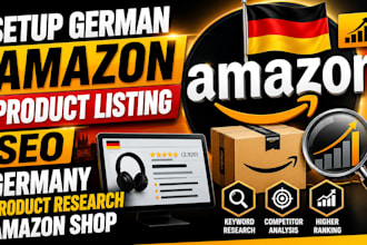 setup german amazon product listing SEO, germany product research, amazon shop