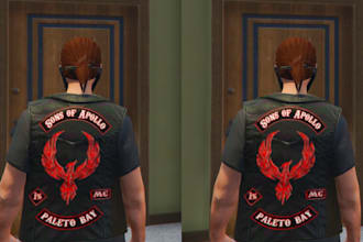 create custom fivem mc kuttes biker vest flag mc vest mc patch kuttes