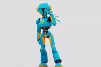 design custom 3d robot character,3d robotic toys,mech figure game,or 3d printing