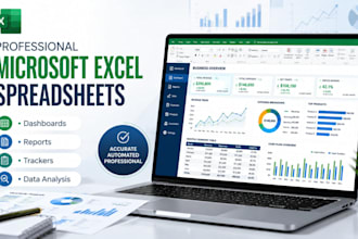 create professional excel spreadsheets, trackers and reports