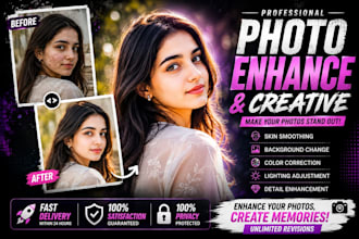 do photo beauty retouching, background removing in best deal
