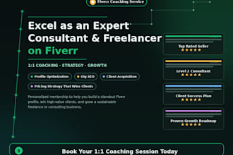 coach you excel as an expert consultant or freelancer on fiverr