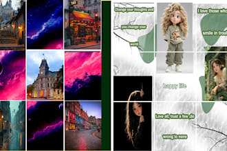 create a seamless instagram puzzle  grid design
