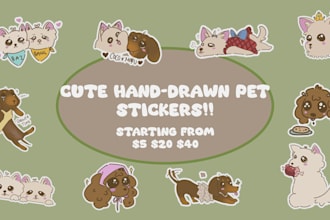 design cute pet stickers