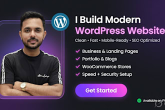 build ecommerce website or corporate wordpress website