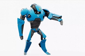 model 3d futuristic character,3d robot with textures,3d sci fi toys figure,print