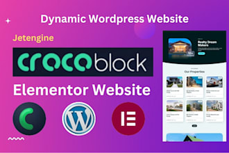 build a dynamic website with crocoblock and elementor pro